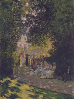 Claude Monet Parisians in Parc Monceau oil painting picture